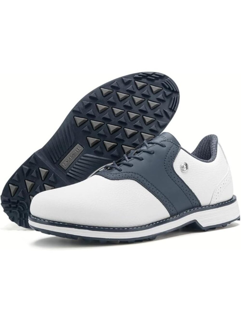 Men's Blue-5 Spikes Classic Golf Footwear Walking Sneakers Golfers Golf Shoes